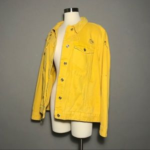 Zara distressed denim longline jacket